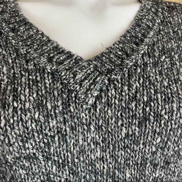 THEORY Parkland Slouchy Cotton & Wool Sweater In Lead Melange Size S - Picture 7 of 10